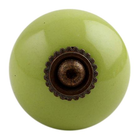 Lime Round Antique Fitting Ceramic Cabinet Knob